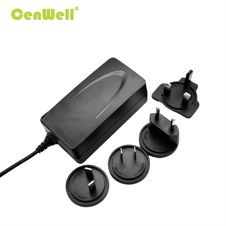 Interchangeable EU US UK AU Plug AC DC Adapter suppliers